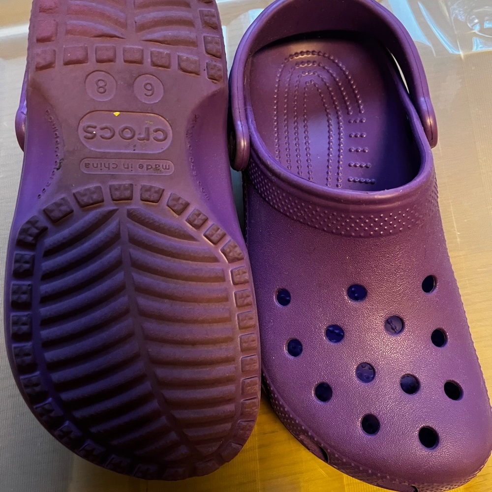 Purple Crocs